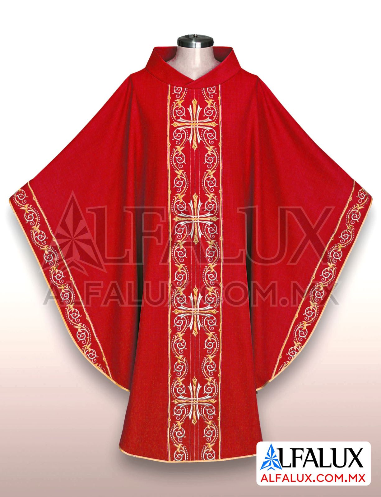 15 Cardenal Alfalux Casulla Rojo Laterales 12